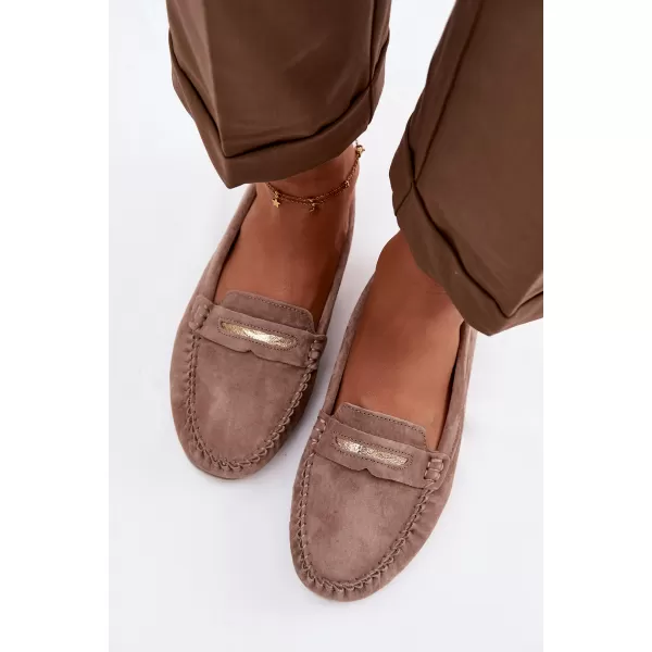  Дамски мокасини S.BARSKI LR61-7029 ТЪМНО КАФЯВО 