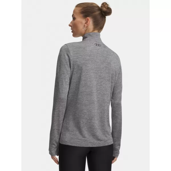  Дамска тениска UNDER ARMOUR TECH 1/2 ZIP- TWIST 1384225-709 ЗЕЛЕНО 