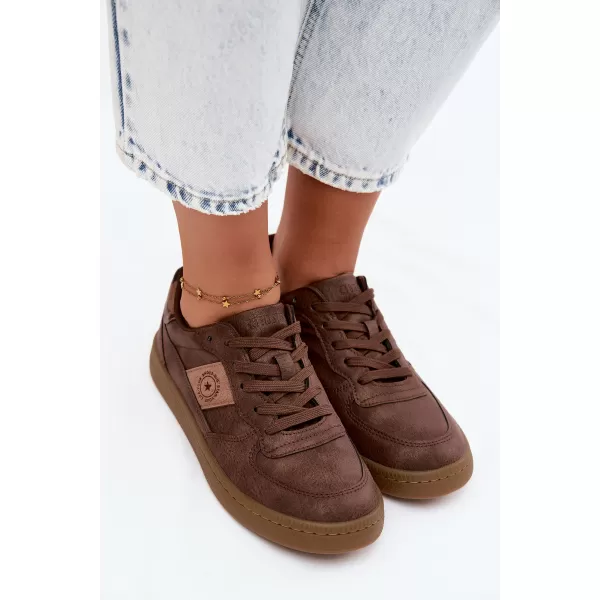  Дамски кецове BIG STAR SHOES UU274017 КАФЯВО/БЕЖОВО 