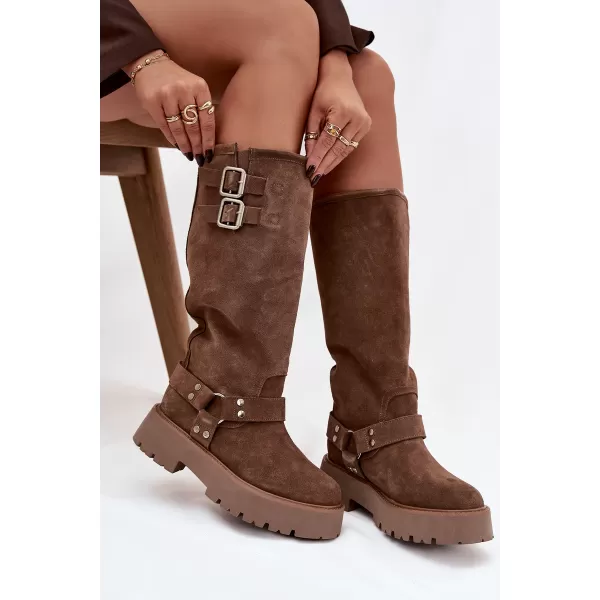  Дамски боти BIG STAR SHOES OO274A182 БЕЖОВО 