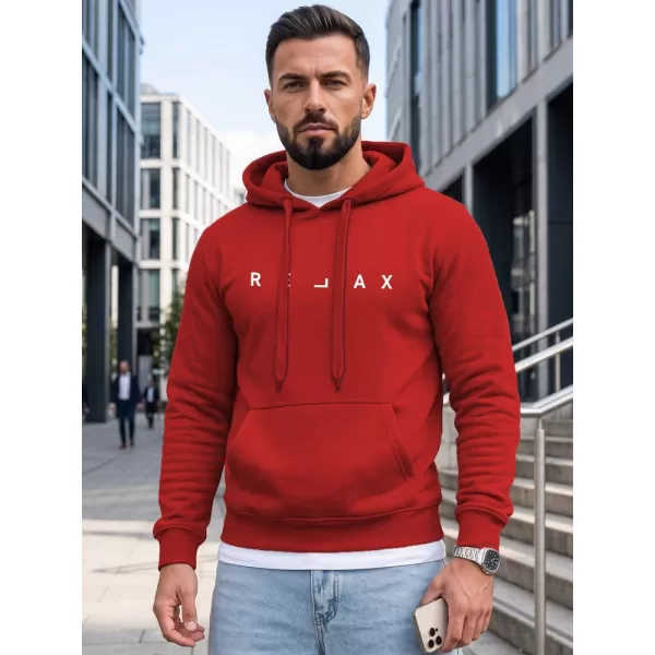  Мъжки суичър DSTREET NX0001BX-18-09 ЧЕРВЕНО 