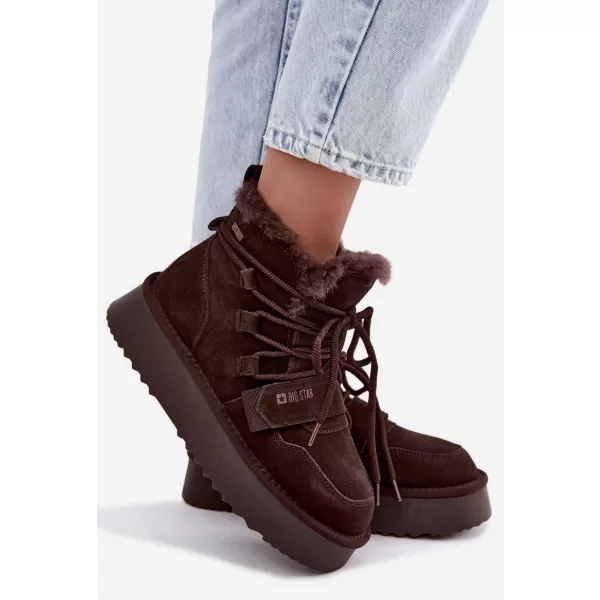  Дамски снежни човеци BIG STAR SHOES UU274316 КАФЯВИ/БЕЖОВИ СЕНКИ 