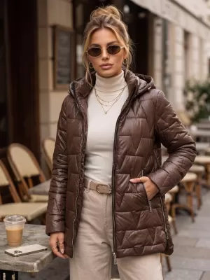 Дамско яке DSTREET TY5796 КАФЯВО