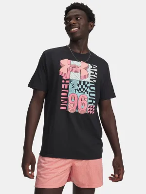 Мъжка тениска UNDER ARMOUR M LOGO COLLAGE SS 6009244-001 ЧЕРЕН