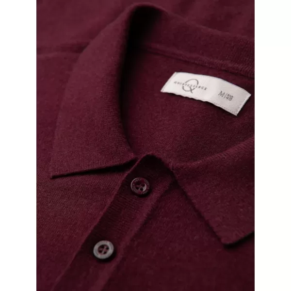  Мъжка тениска с яка OMBRE OM-POLS-0151 БОРДО 