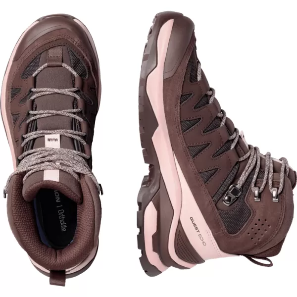  Дамски обувки SALOMON QUEST ECHO GORE TEX L47968500 ЧЕРНО КАФЕ/СЯНКА СИВО/ЧЕРНО 