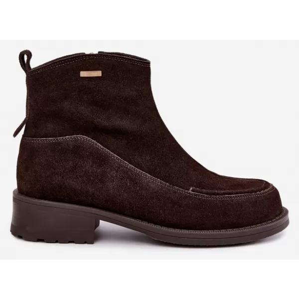  Дамски боти до глезена BIG STAR SHOES UU274602 КАФЯВИ/БЕЖОВИ СЕНКИ 