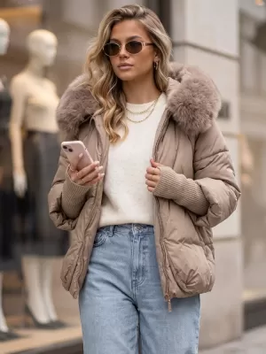 Дамско яке DSTREET TY5994 БЕЖОВО