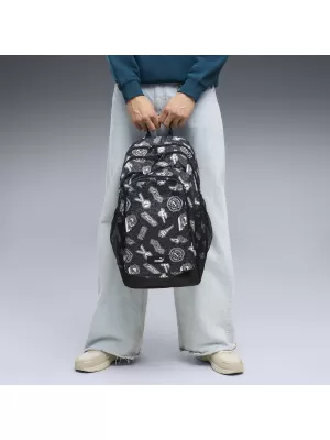 Раница PUMA ACADEMY AOP BACKPACK 09115025 PUMA BLACK/RUNNING ICONS AOP