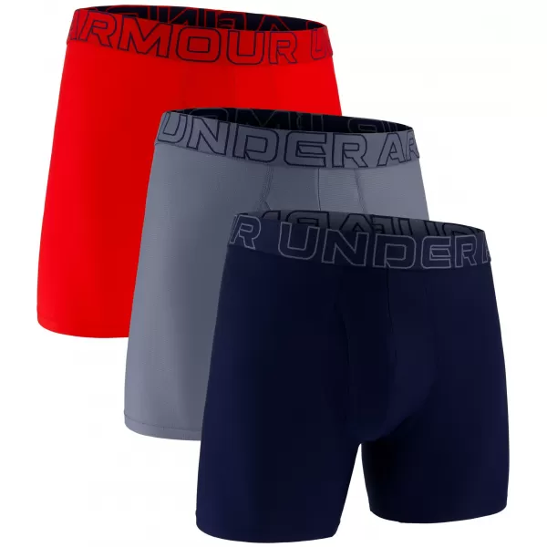  Мъжки боксерки UNDER ARMOUR UA PERFORMANCE TECH MESH - SOLID 6 -3PK 1383884-600 ЧЕРВЕНО 