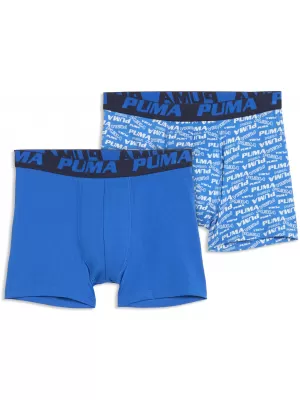 Детски боксерки PUMA BOYS SCATTERED LOGO PRINT BOXERS 2P 94780302 СИНЬО/МОРСКО СИНЬО