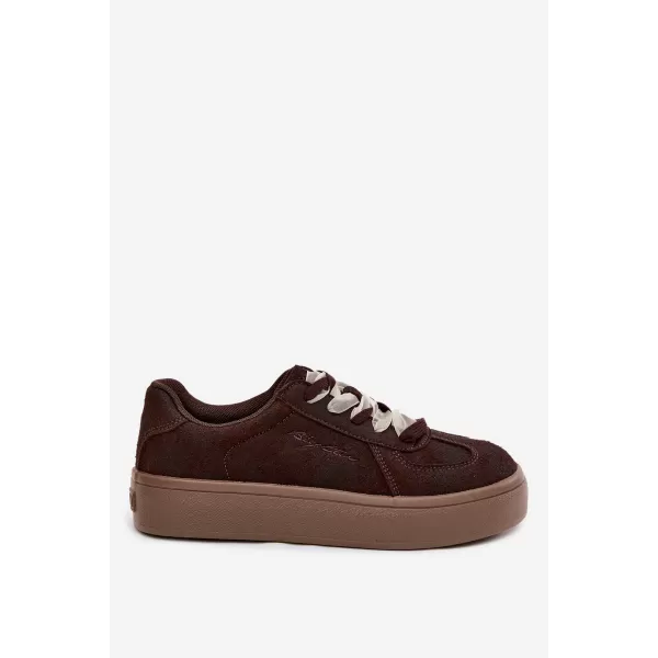  Дамски кецове BIG STAR SHOES UU274004 КАФЯВО 