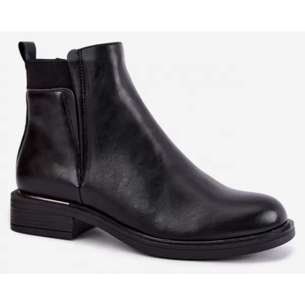  Дамски боти до глезена VINCEZA 58690 ЧЕРЕН 