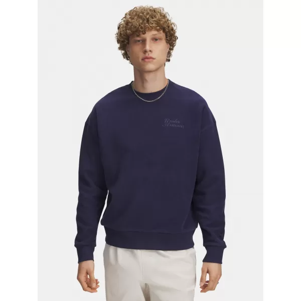  Мъжки суичър UNDER ARMOUR ICON REV TERRY CREW 6003942-403 СИНЬО 