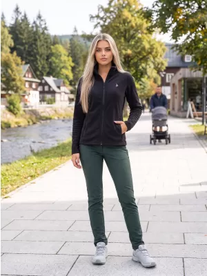 Дамски поларен суичър ALTISPORT ALW002852 ЧЕРНО И СРЕБРИСТО