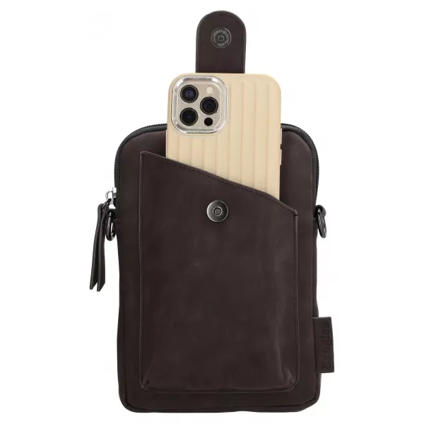  Дамска чанта BEAGLES Lourenza 24998 Dark brown ТЪМНО КАФЯВО 
