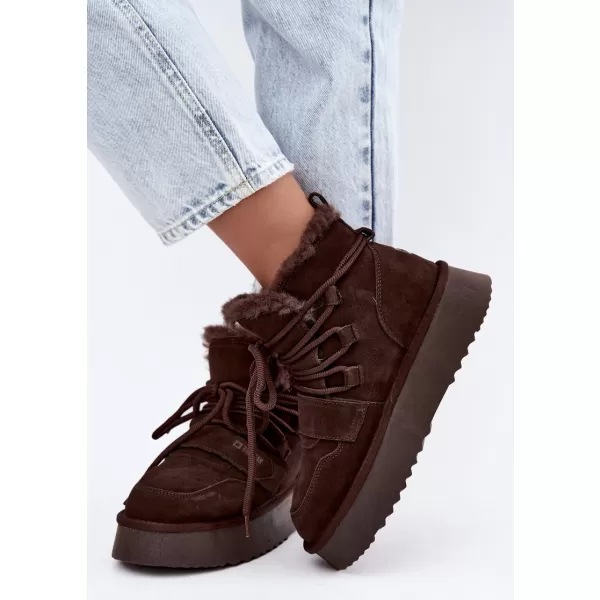  Дамски снежни човеци BIG STAR SHOES UU274316 КАФЯВИ/БЕЖОВИ СЕНКИ 