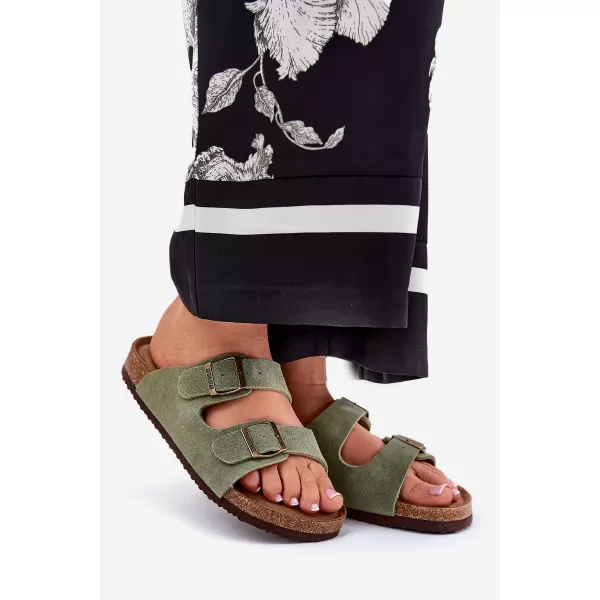  Дамски чехли BIG STAR SHOES RR274A393 ЗЕЛЕНО 
