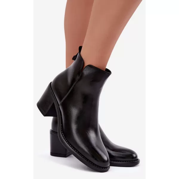  Дамски боти до глезена VINCEZA 58650 ЧЕРЕН 