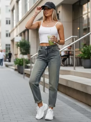Дамски панталон DSTREET UY3002 ТЪМНО СИВО