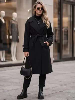 Дамско палто DSTREET NY0809 ЧЕРЕН