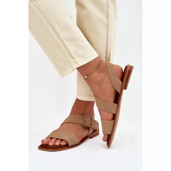  Дамски сандали BIG STAR SHOES TT274491 БЕЖОВО 