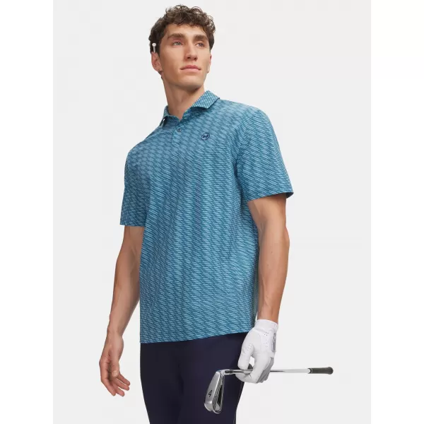  Мъжко поло UNDER ARMOUR UA DRIVE CHILL PRINTED POLO 6009724-466 СИНЬО 