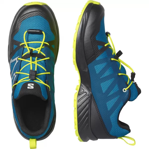  Детски обувки SALOMON OUTSCAPE WATERPROOF L49212500 MYKONOS BLUE/BLACK/ACID LIME 