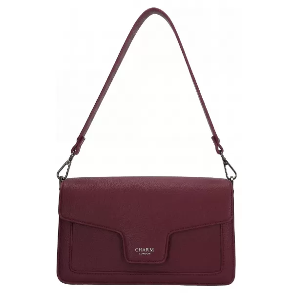  Дамска чанта CHARM LONDON Monaco W01440 Bordeaux red ЧЕРВЕНО БОРДО 