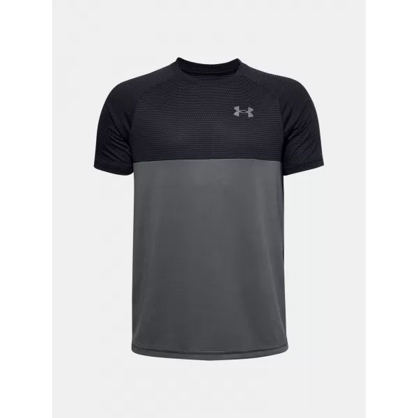  Момчешка тениска UNDER ARMOUR TECH COLORBLOCK SS 1357548-001 ЧЕРЕН 