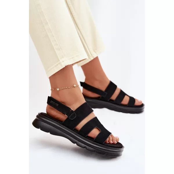  Дамски сандали BIG STAR SHOES TT274484 ЧЕРЕН 