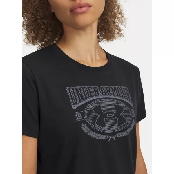 Дамска тениска UNDER ARMOUR W VARSITY SS 6010592-001 ЧЕРЕН 