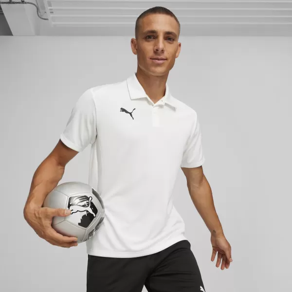  Мъжка тениска с яка PUMA TEAMGOAL POLO 658771-04 ПУМА БЯЛО/ЧЕРНО/СИВО КАТО ПЕРА 
