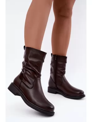 Дамски боти до глезена SERGIO LEONE BT-08-S ШОКОЛАД