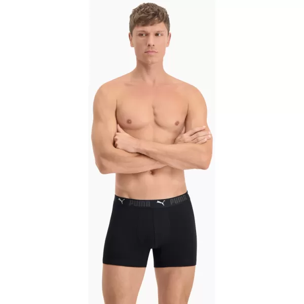  Мъжки боксерки PUMA SPORT COTTON BOXER 2P 93552101 ЧЕРЕН 