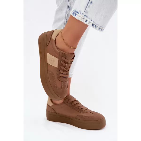 Дамски кецове BIG STAR SHOES UU274015 КАФЯВО/БЕЖОВО 