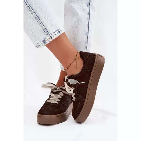  Дамски кецове BIG STAR SHOES UU274004 КАФЯВО 