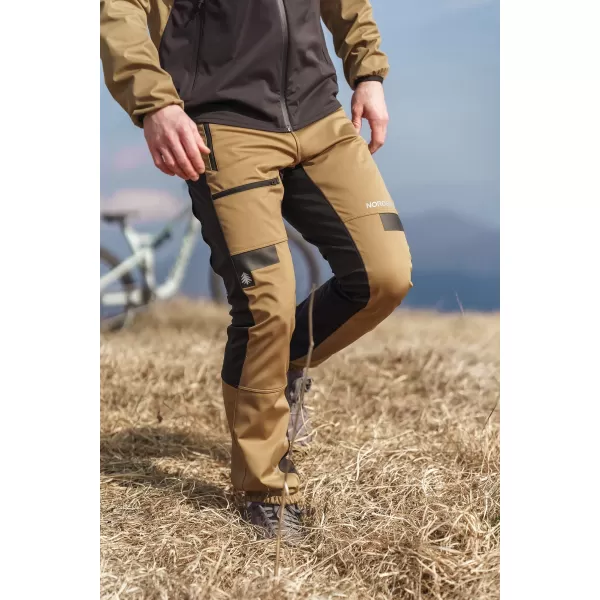  Мъжки водоустойчив мултиспортен панталон NORDBLANC RIDGEWALK NBSPM8325 КАФЯВО 