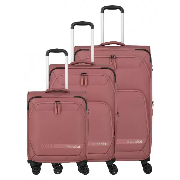  Комплект куфари TRAVELITE Kick Off 4w S, M exp, L exp РОЗЕ 