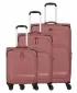 Комплект куфари TRAVELITE Kick Off 4w S, M exp, L exp РОЗЕ