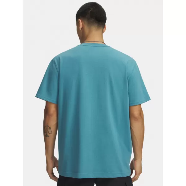  Мъжка тениска UNDER ARMOUR M LOGO EMB HEAVYWEIGHT SS 1373997-466 СИНЬО 