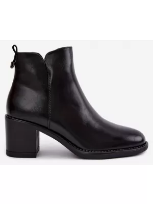 Дамски боти до глезена VINCEZA 58650 ЧЕРЕН
