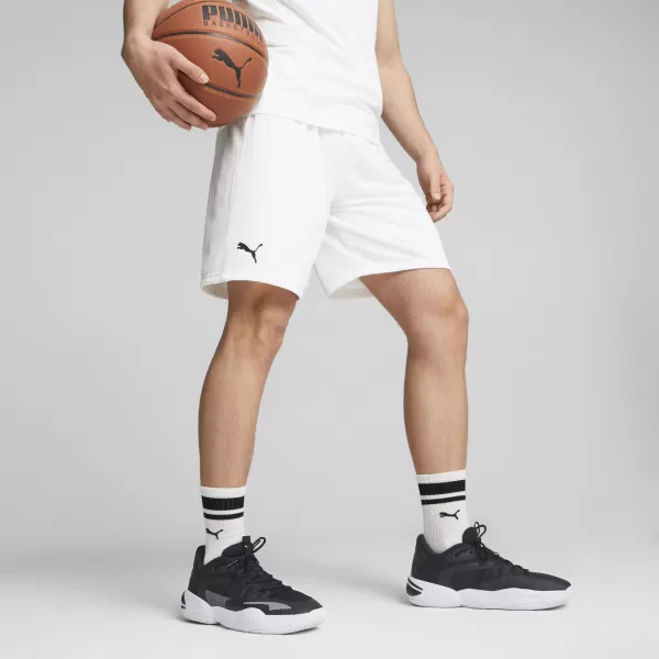  Мъжки шорти PUMA HOOPS TEAM PRACTICE SHORT 676641-02 БЯЛА ПУМА 