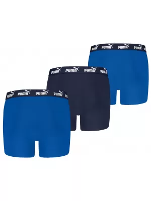 Детски боксерки PUMA ELEMENTS BOYS BASIC BOXERS 3P 93896307 СИНЬО КОМБО