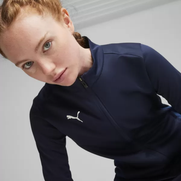  Дамско яке PUMA TEAMGOAL TRAINING JACKET WMN 658635-06 PUMA ТЪМНО/БЯЛО/ПЕРСИЙСКО СИНЬО 