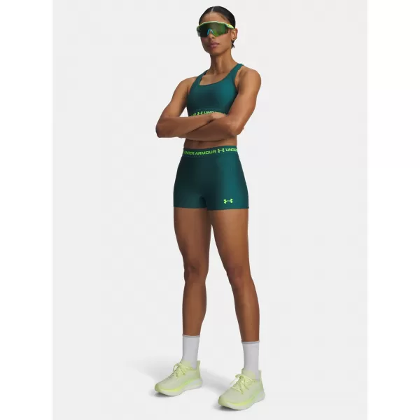  Дамски шорти UNDER ARMOUR HEATGEAR SHORTY 6010725-338 ЗЕЛЕНО 