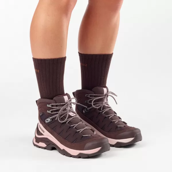  Дамски обувки SALOMON QUEST ECHO GORE TEX L47968500 ЧЕРНО КАФЕ/СЯНКА СИВО/ЧЕРНО 