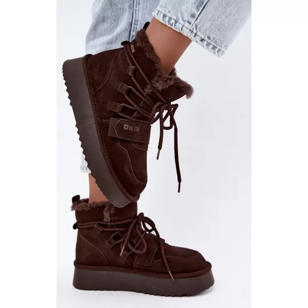 Дамски снежни човеци BIG STAR SHOES UU274316 КАФЯВИ/БЕЖОВИ СЕНКИ 