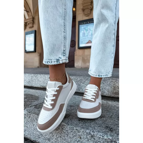  Дамски кецове BIG STAR SHOES UU274275 БЯЛО/БЕЖОВО 