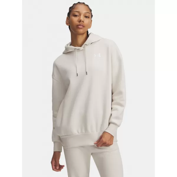  Дамски суичър UNDER ARMOUR ICON FLEECE OS HOODIE 1379495-111 БЯЛО 